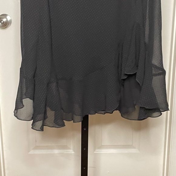 Whimsygoth Fairy Silk Blend Maxi Skirt with Asymmetrical Hem Size 4 - Picture 4 of 7